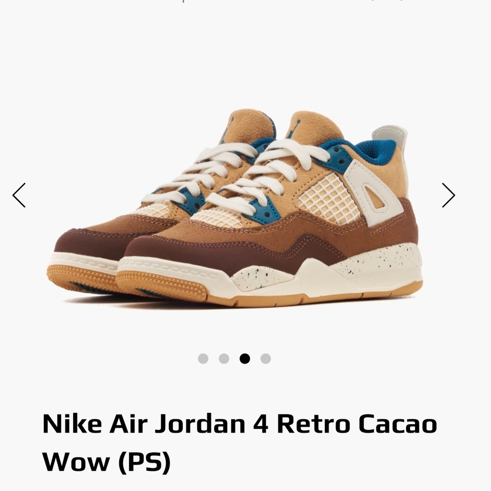 Nike Air Jordan 4 Retro Cacao Wow Kid's Shoes